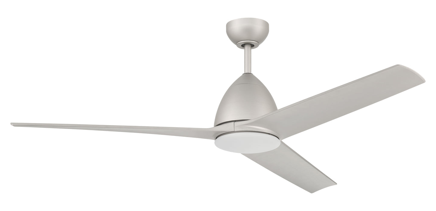 NTO54PN3 - Nitro 54" 3 Blade Indoor Outdoor Ceiling Fan with Light Kit - Painted Nickel