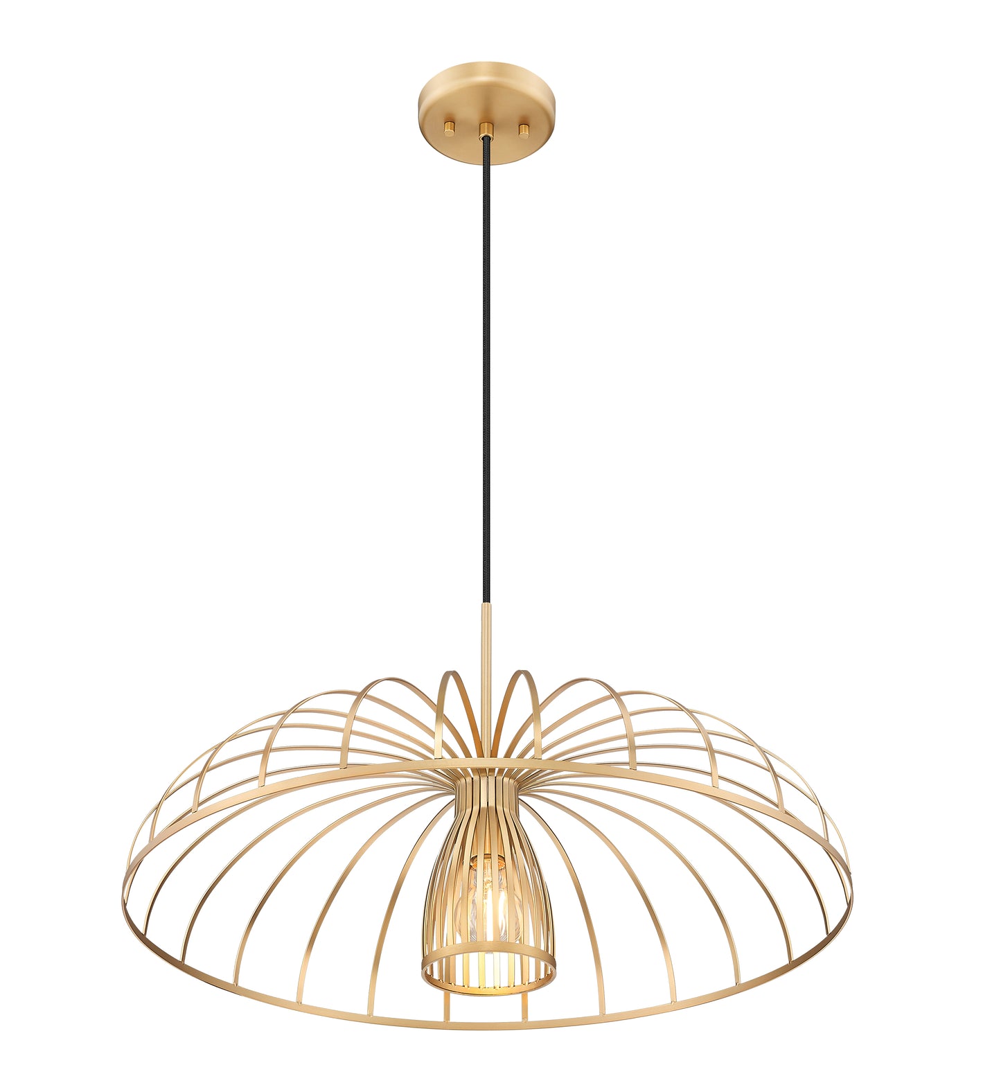 623P24-MGLD - Valencia 1 Light 24" Pendant - Modern Gold
