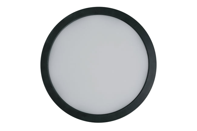 X9409-FB-LED-5CCT - Slim Line II 1 Light 9" Wide Flush Mount - Flat Black