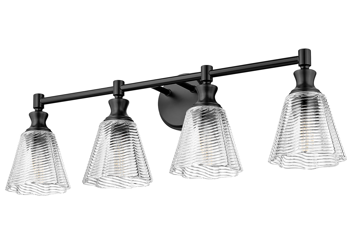 7704-4V-MB - Auden 4 Light 32" Vanity - Matte Black