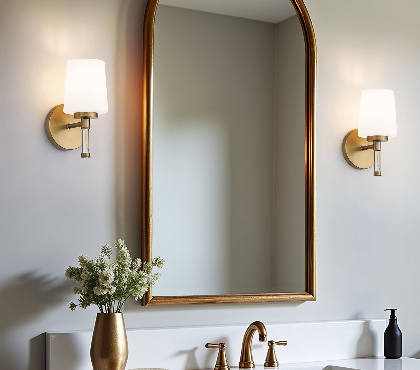 7700-1V-MGLD - Henri 1 Light 5" Vanity - Modern Gold