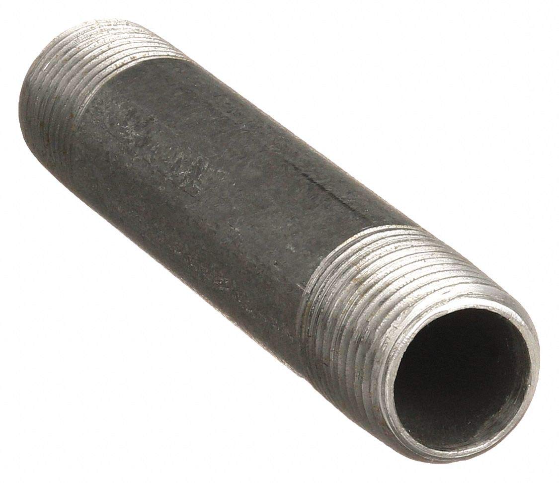 0334527207 - Right Left Black Steel Welded Pipe Nipple - Domestic - Schedule 40 - 1/2" x 4"