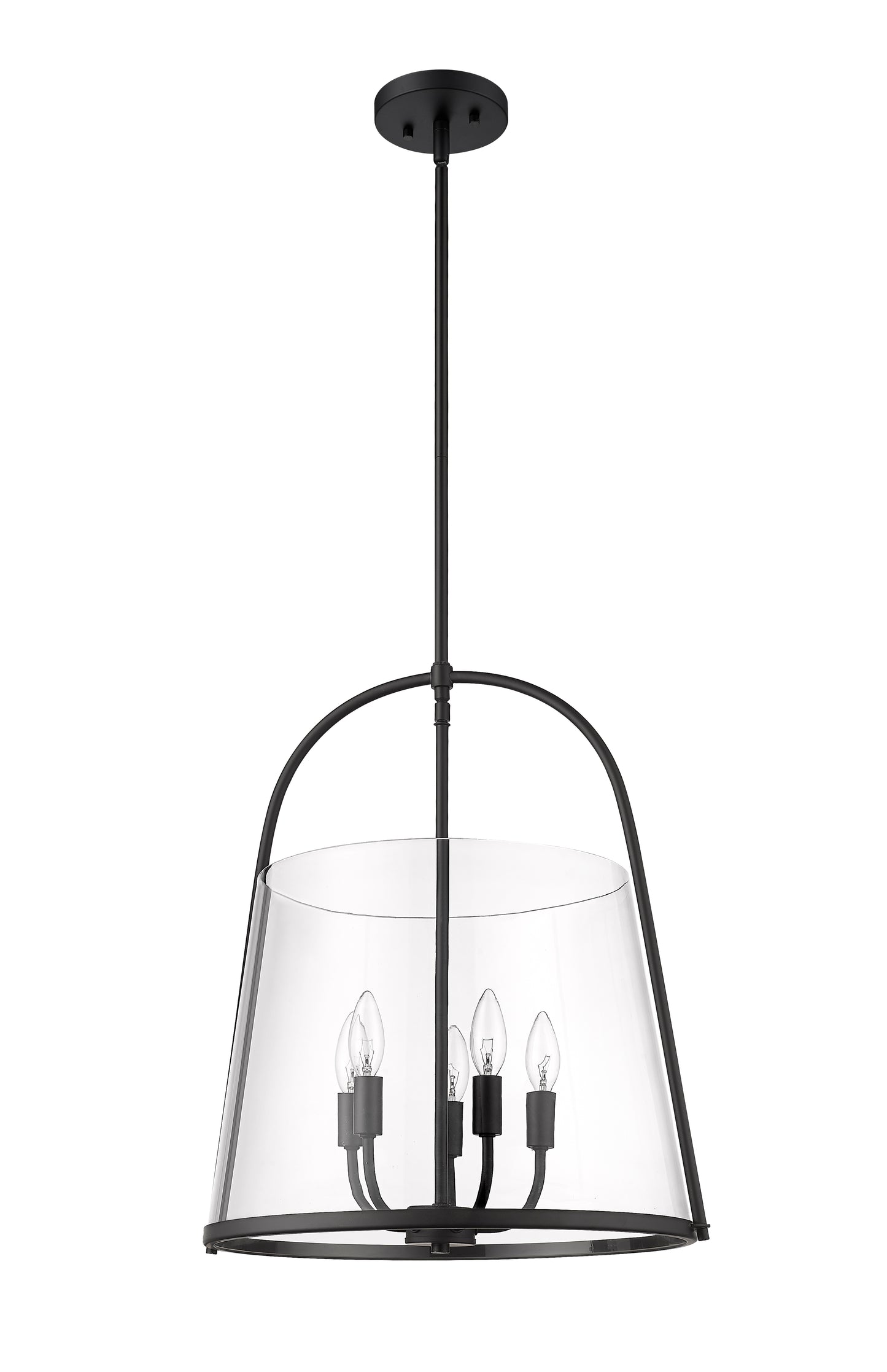 3041P18-MB - Archis 5 Light 18" Pendant - Matte Black