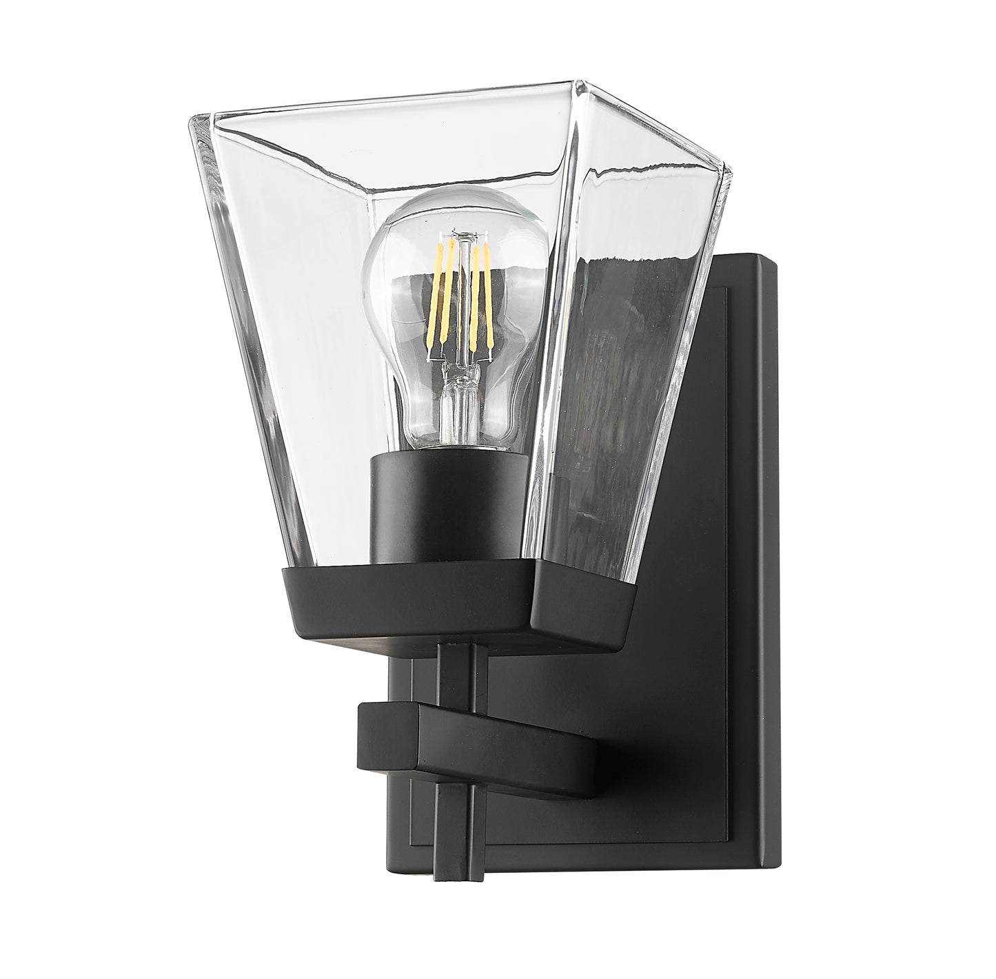 819-1S-MB - Lauren 1 Light Wall 8" Sconce - Matte Black