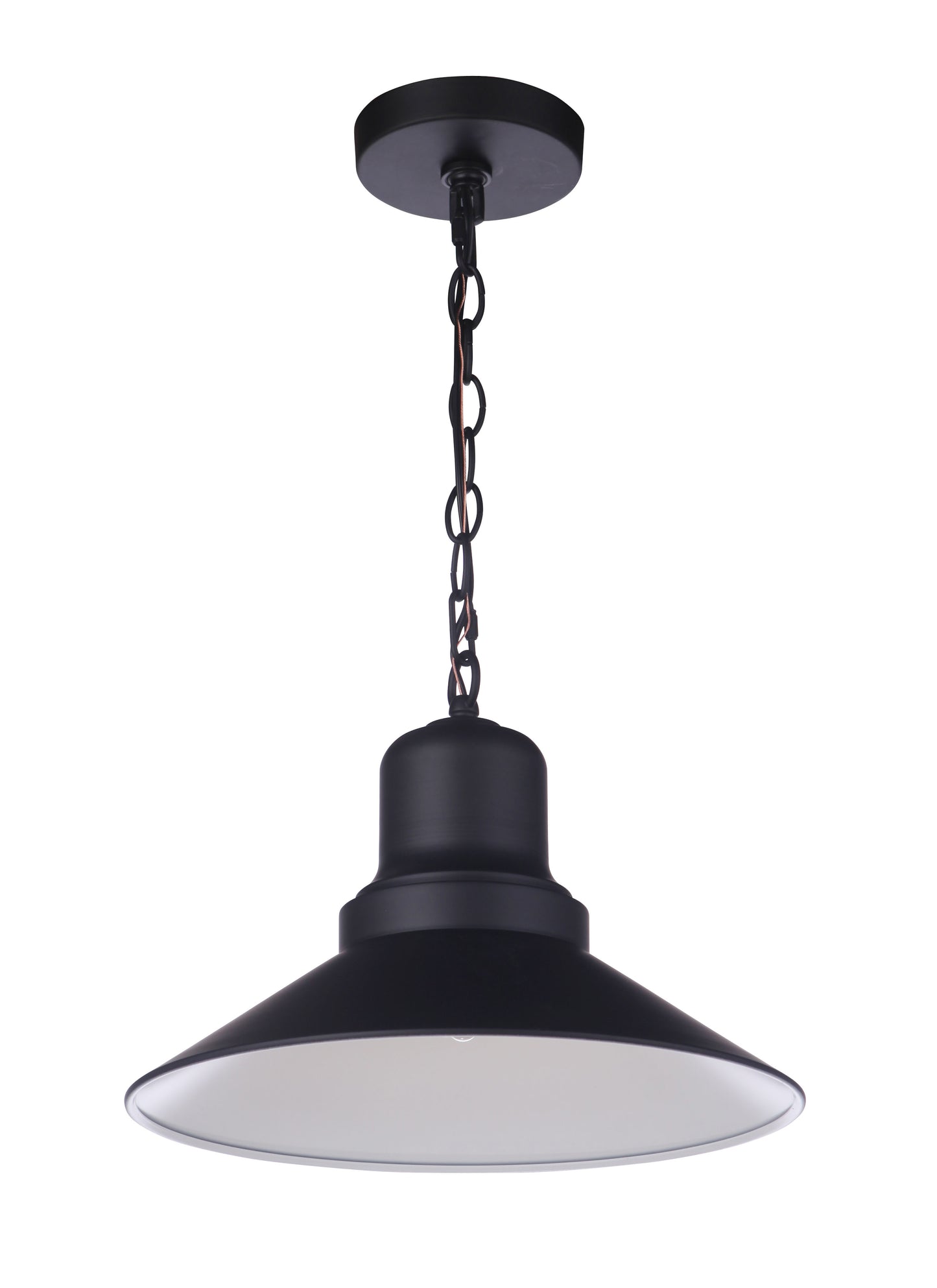 ZA5411-MN - Singleton 1 Light 14" Wide Outdoor Pendant - Midnight
