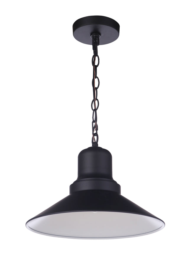 ZA5411-MN - Singleton 1 Light 14" Wide Outdoor Pendant - Midnight