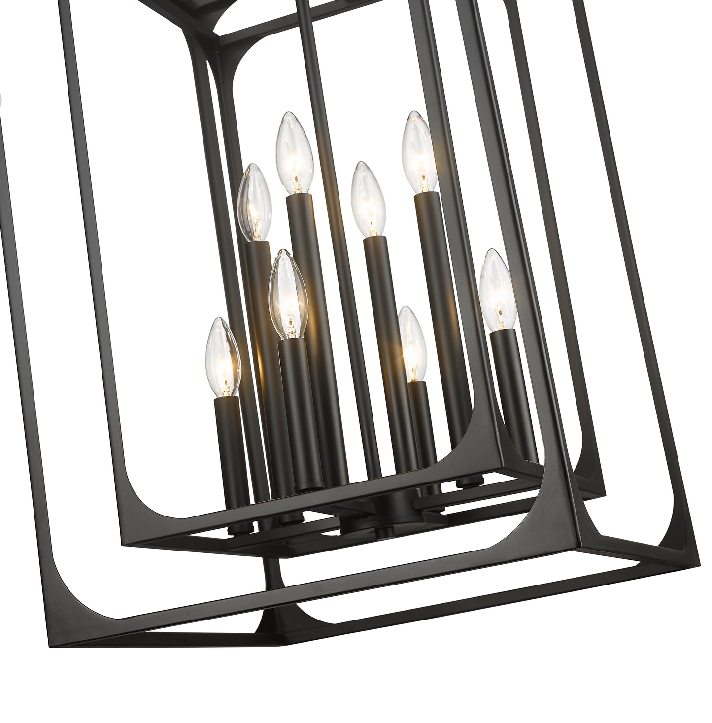3038-8MB - Easton 8 Light 16" Chandelier - Matte Black