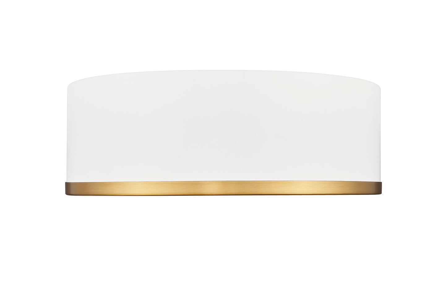 1018F12-MW-MGLD-LED - Bradley 1 Light Flush 12" Mount - Matte White / Modern Gold
