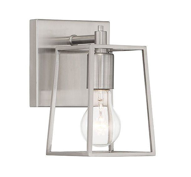 12105BNK1 - Dunn 1 Light 7.88" High Wall Sconce - Brushed Nickel