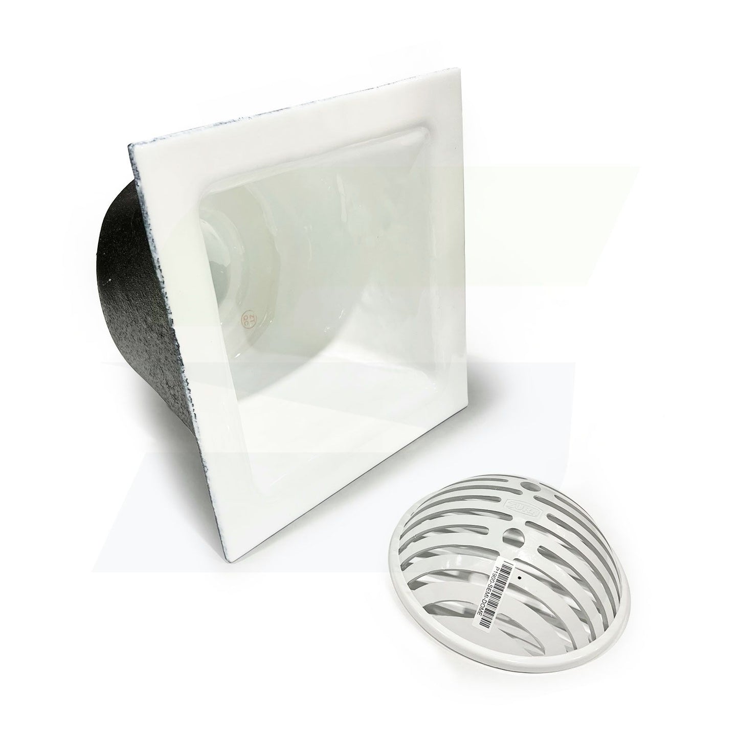 FD2376-NH4 - 12" x 12" Porcelain Enameled 8" Cast Iron Floor Sink - 4" No-Hub Connection