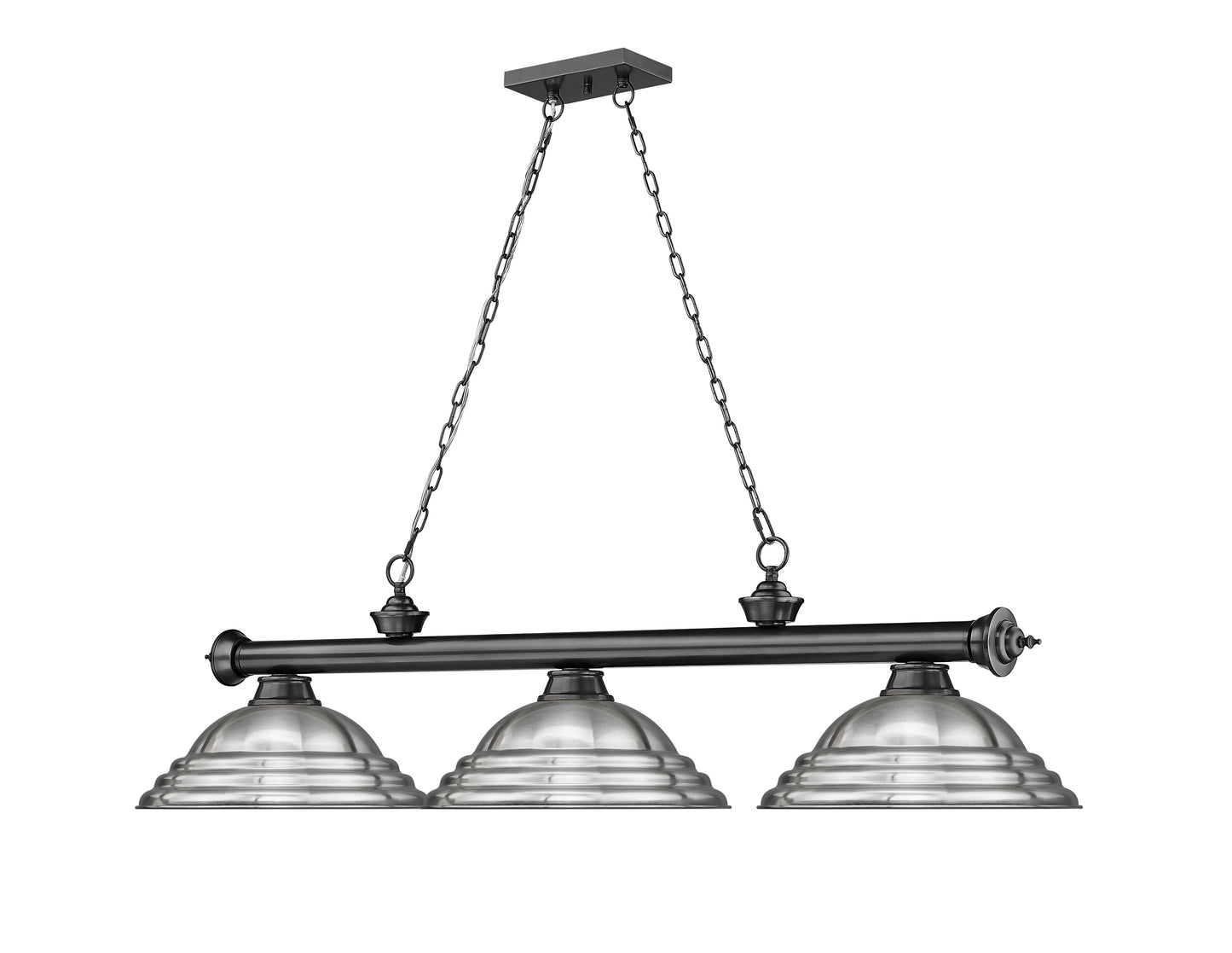 2306-3BP-SBN - Cordon 3 Light 58" Billiard - Bronze Plate