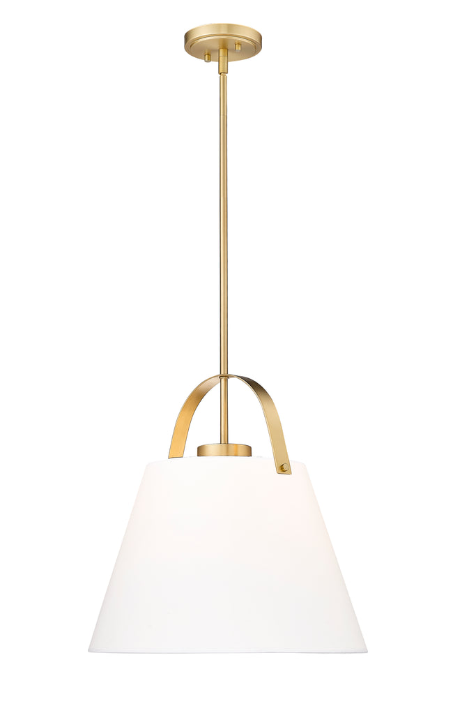 743P18-HBR - Z-Studio 1 Light 18" Pendant - Heritage Brass