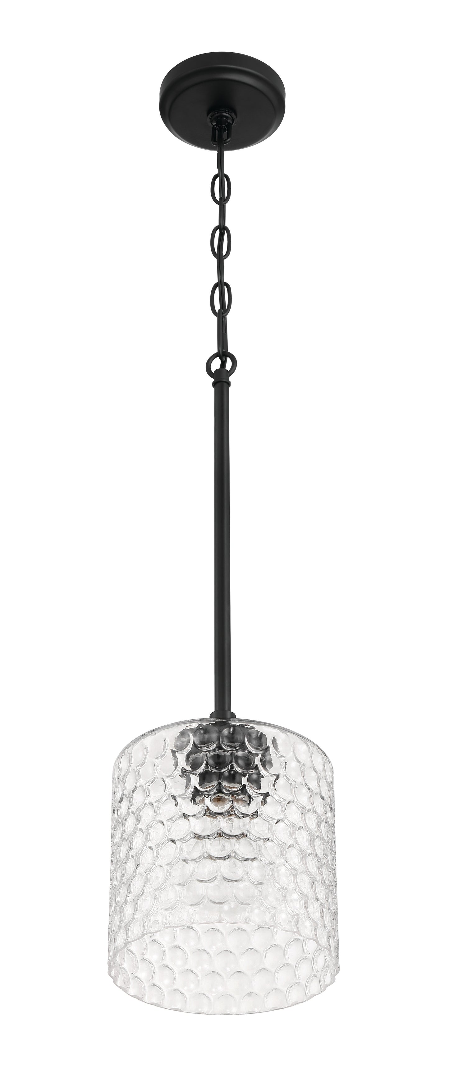 60591-FB - Claire 1 Light 6.5" Wide Mini Pendant - Flat Black