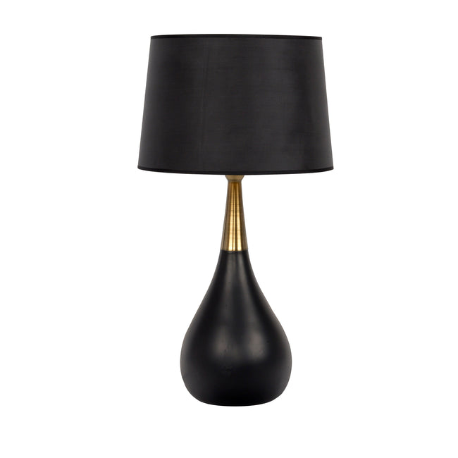 86222 - 1 Light 33" High Table Lamp - Flat Black Satin Brass