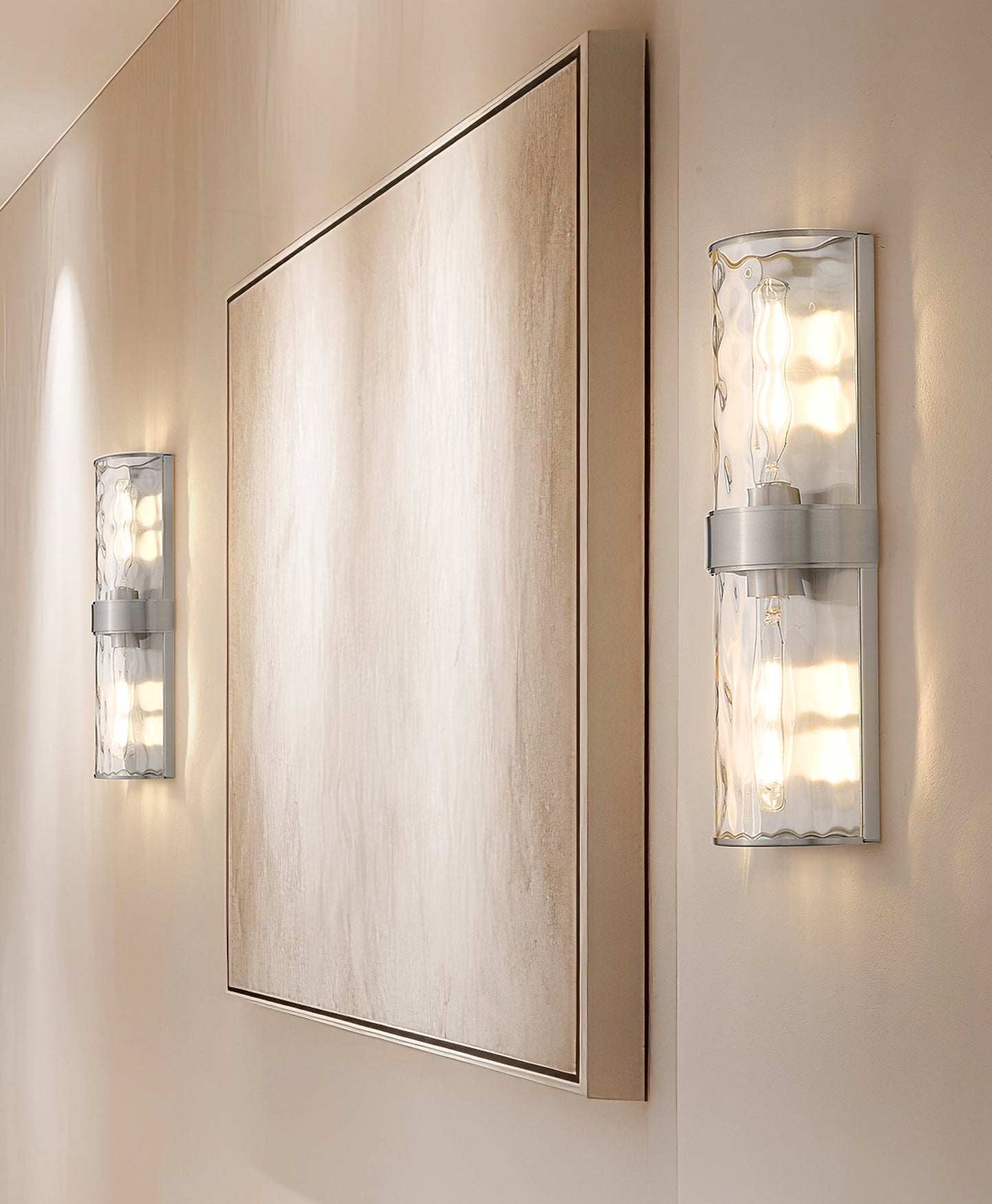 3053-2SL-BN - Meridian 2 Light Wall 18" Sconce - Brushed Nickel
