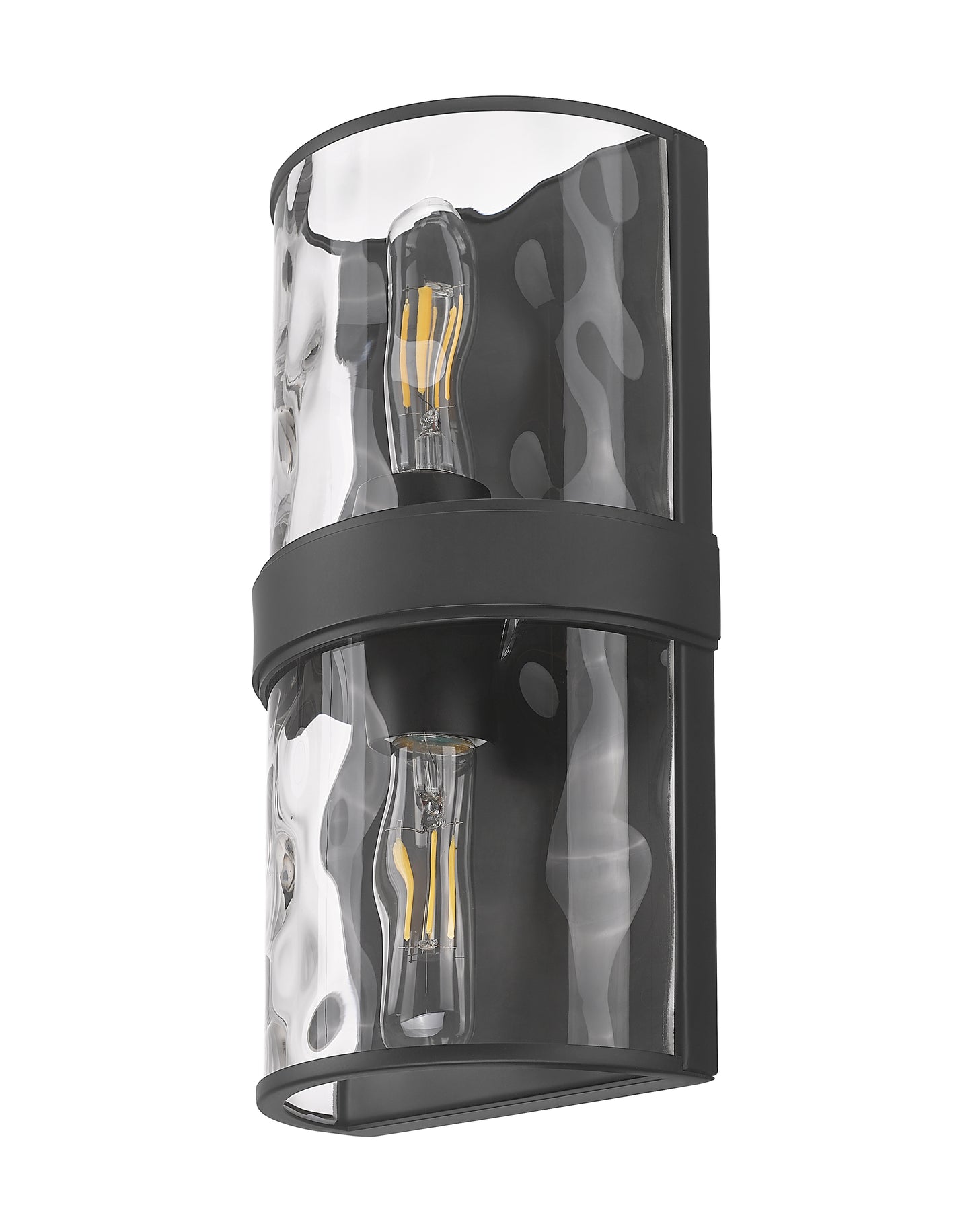 3053-2SS-MB - Meridian 2 Light Wall 12" Sconce - Matte Black