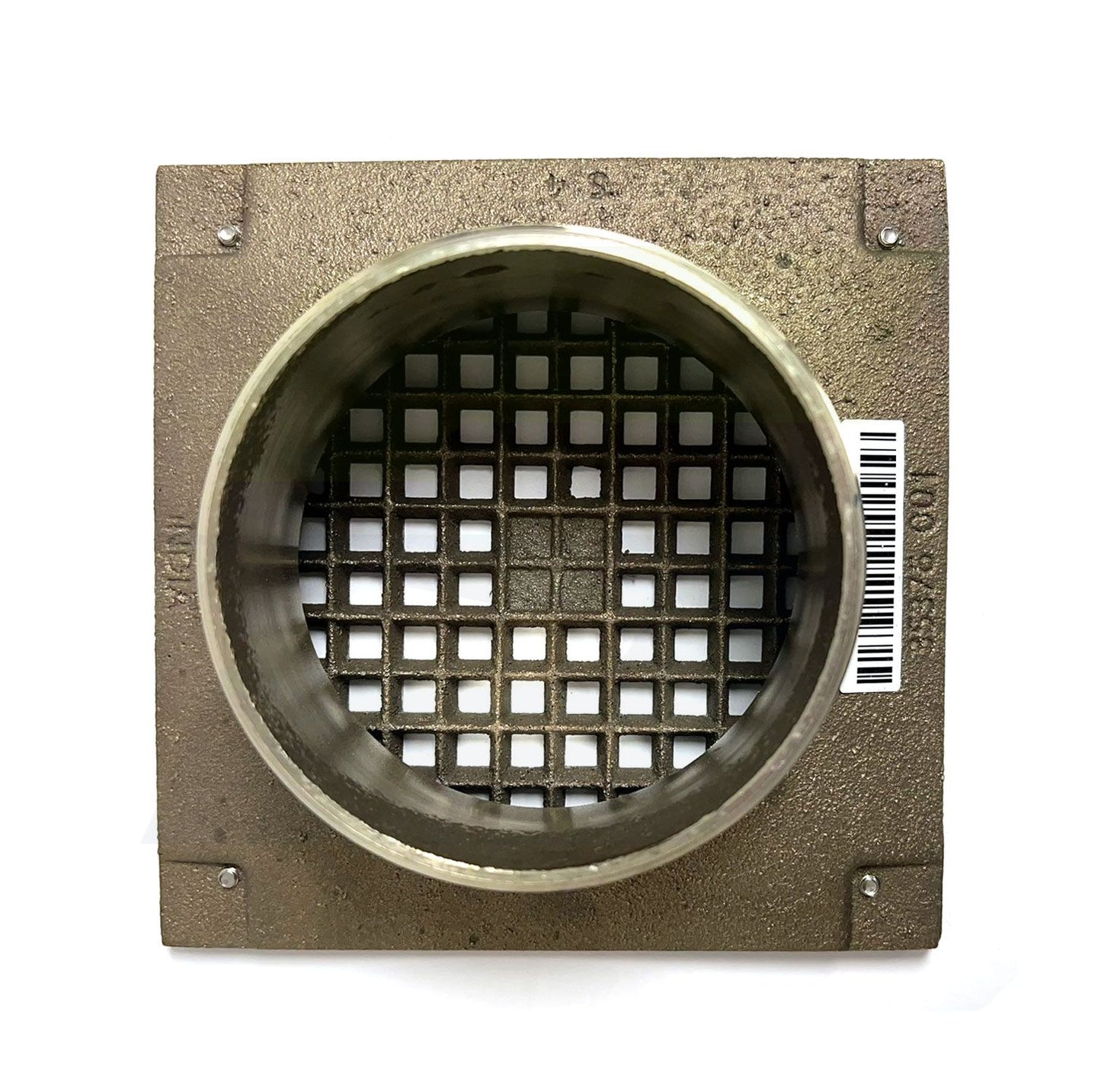 ZN400-6S - 3-1/2" NPSM Adjustable 6" Square Strainer (Polished Nickel Bronze Top)