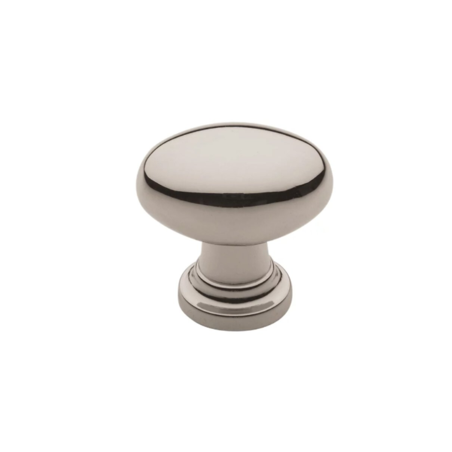 4910055 - 1 1/8" Oval Knob - Polished Nickel