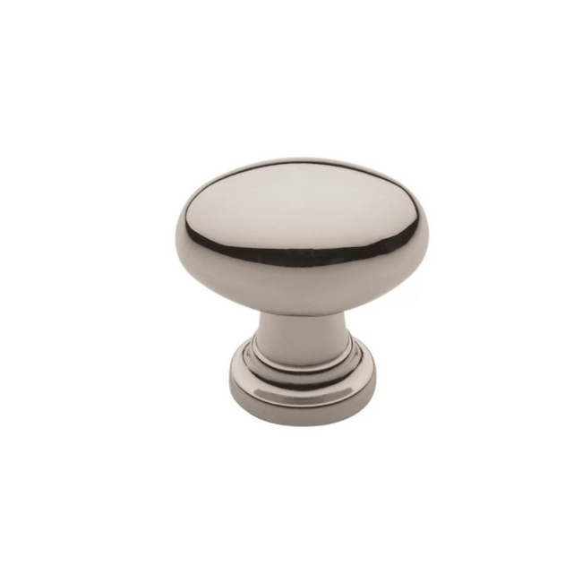 4910055 - 1 1/8" Oval Knob - Polished Nickel