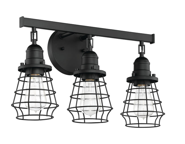 50603-FB - Thatcher 3 Light 19" Wide Vanity Light - Flat Black
