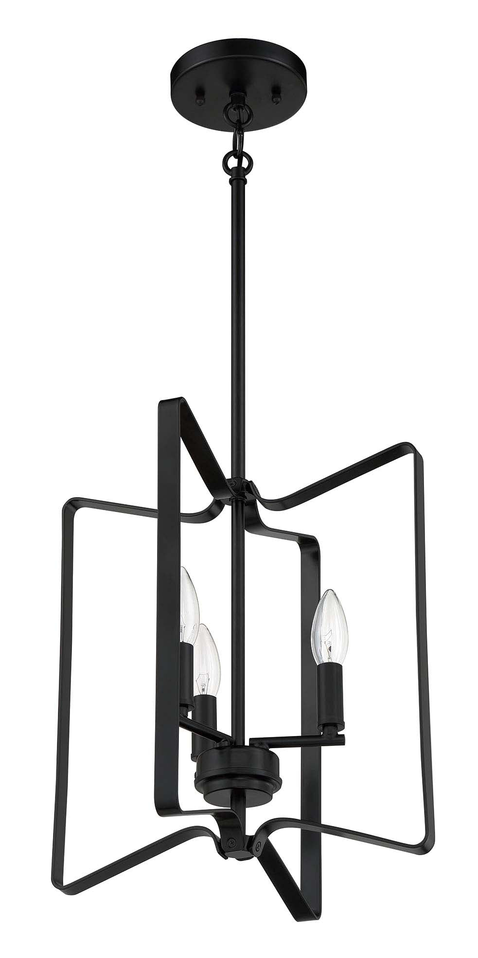 56133-FB - Shayna 3 Light 13" Wide Foyer Light - Flat Black