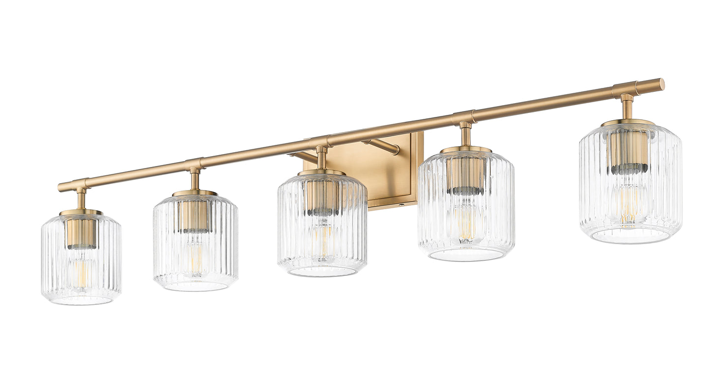7515-5V-MGLD - Landon 5 Light 42" Vanity - Modern Gold