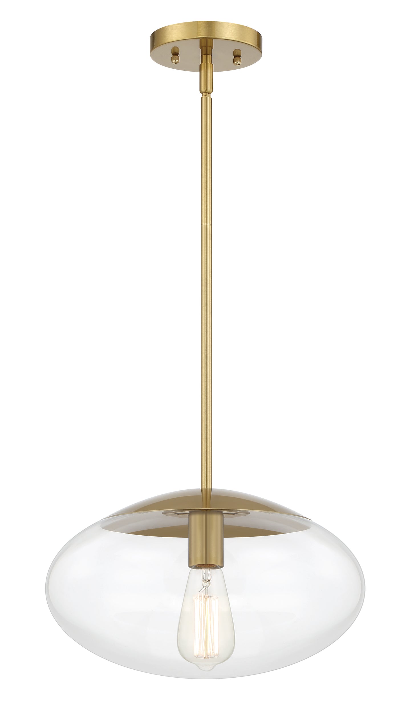56894-SB - Gaze 1 Light 14" Wide Pendant - Satin Brass