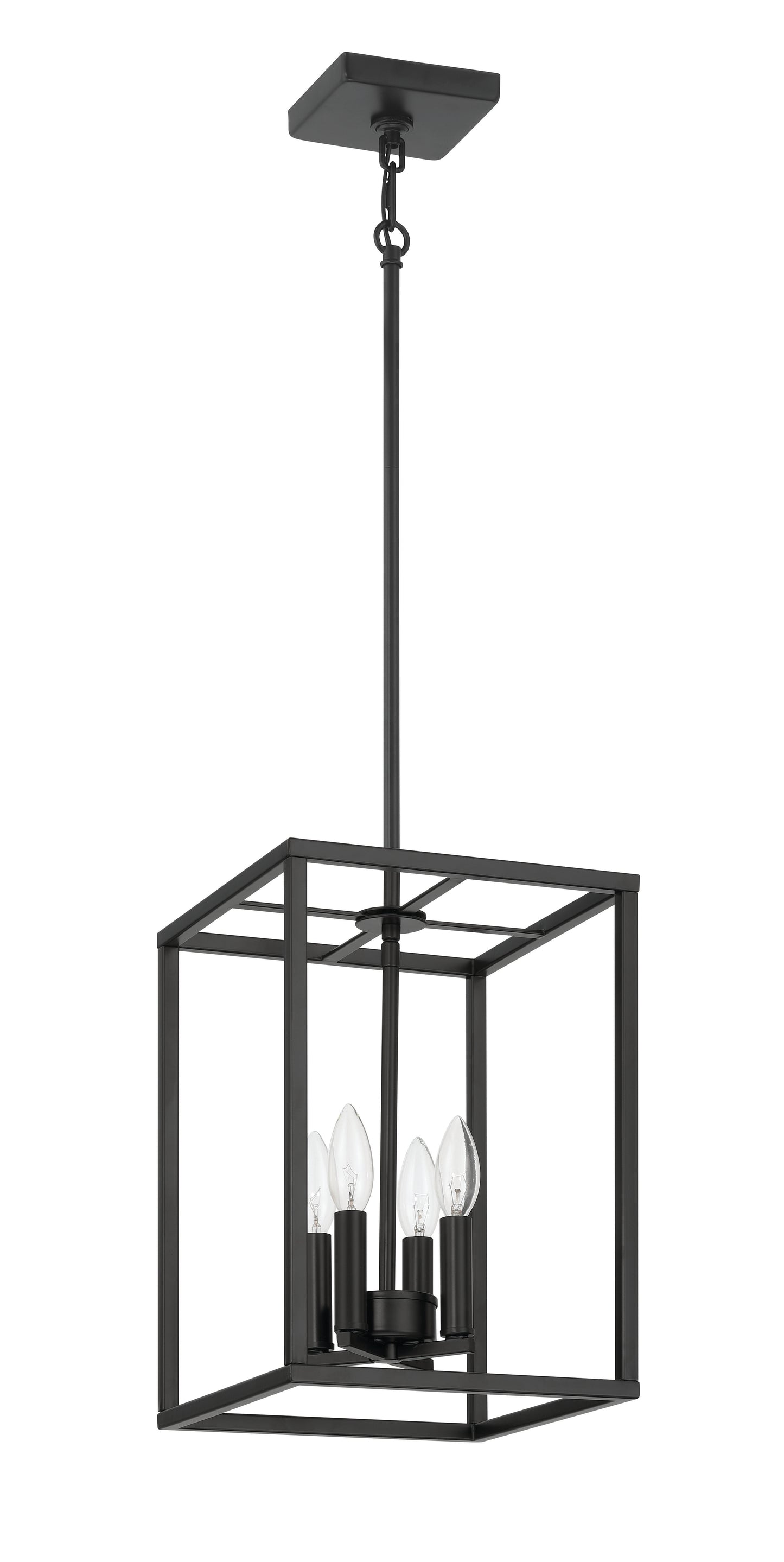 60634-FB - Signature Foyer 4 Light 10" Wide Foyer Light - Flat Black