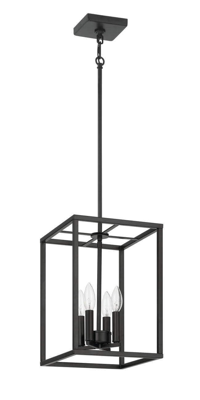 60634-FB - Signature Foyer 4 Light 10" Wide Foyer Light - Flat Black