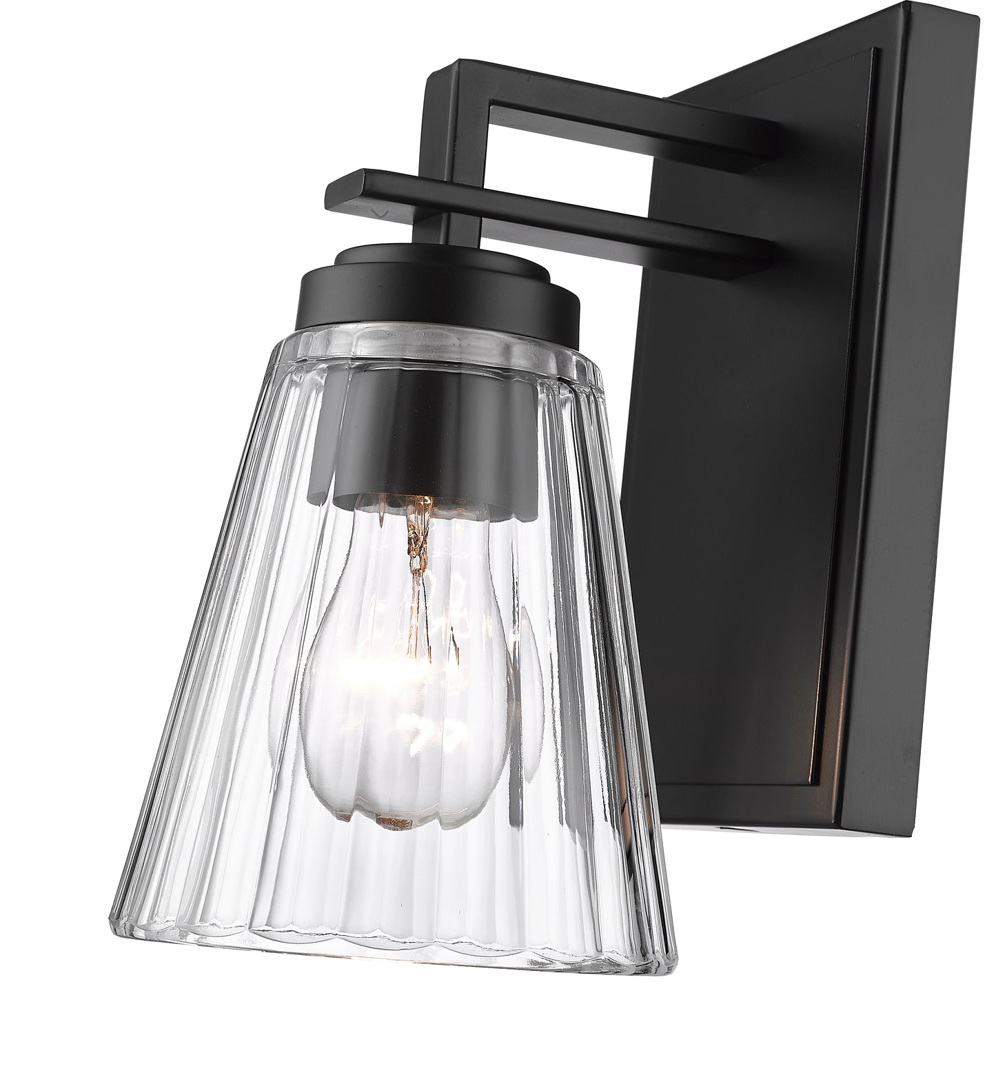 823-1S-MB - Lyna 1 Light Wall 9" Sconce - Matte Black