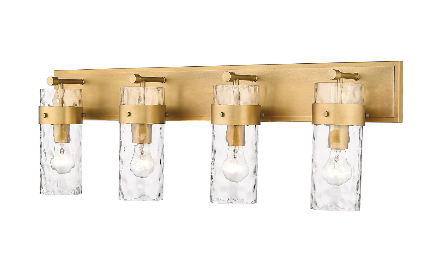 3035-4V-RB - Fontaine 4 Light 34" Vanity - Rubbed Brass