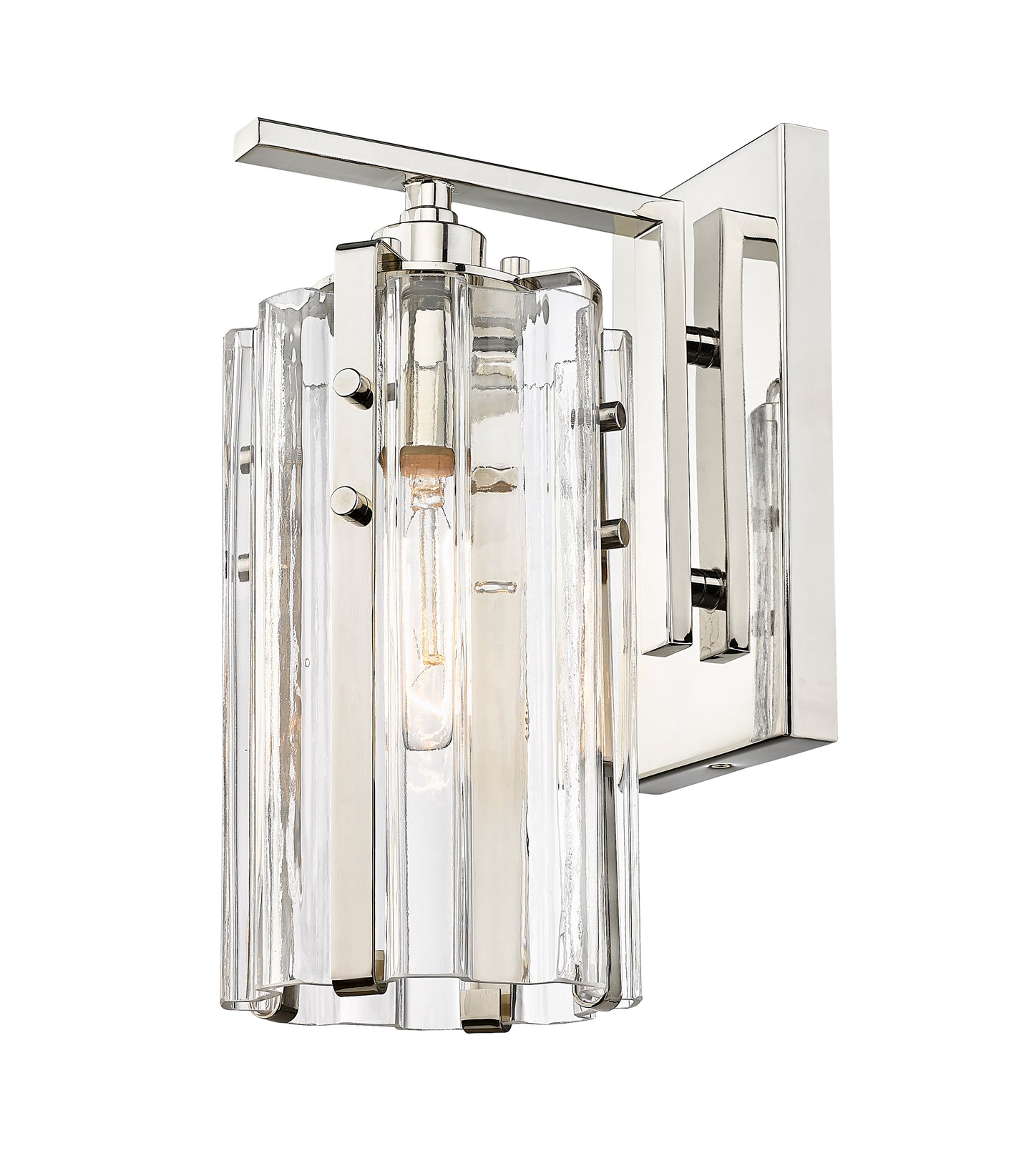 3036-1S-PN - Alverton 1 Light Wall 12" Sconce - Polished Nickel