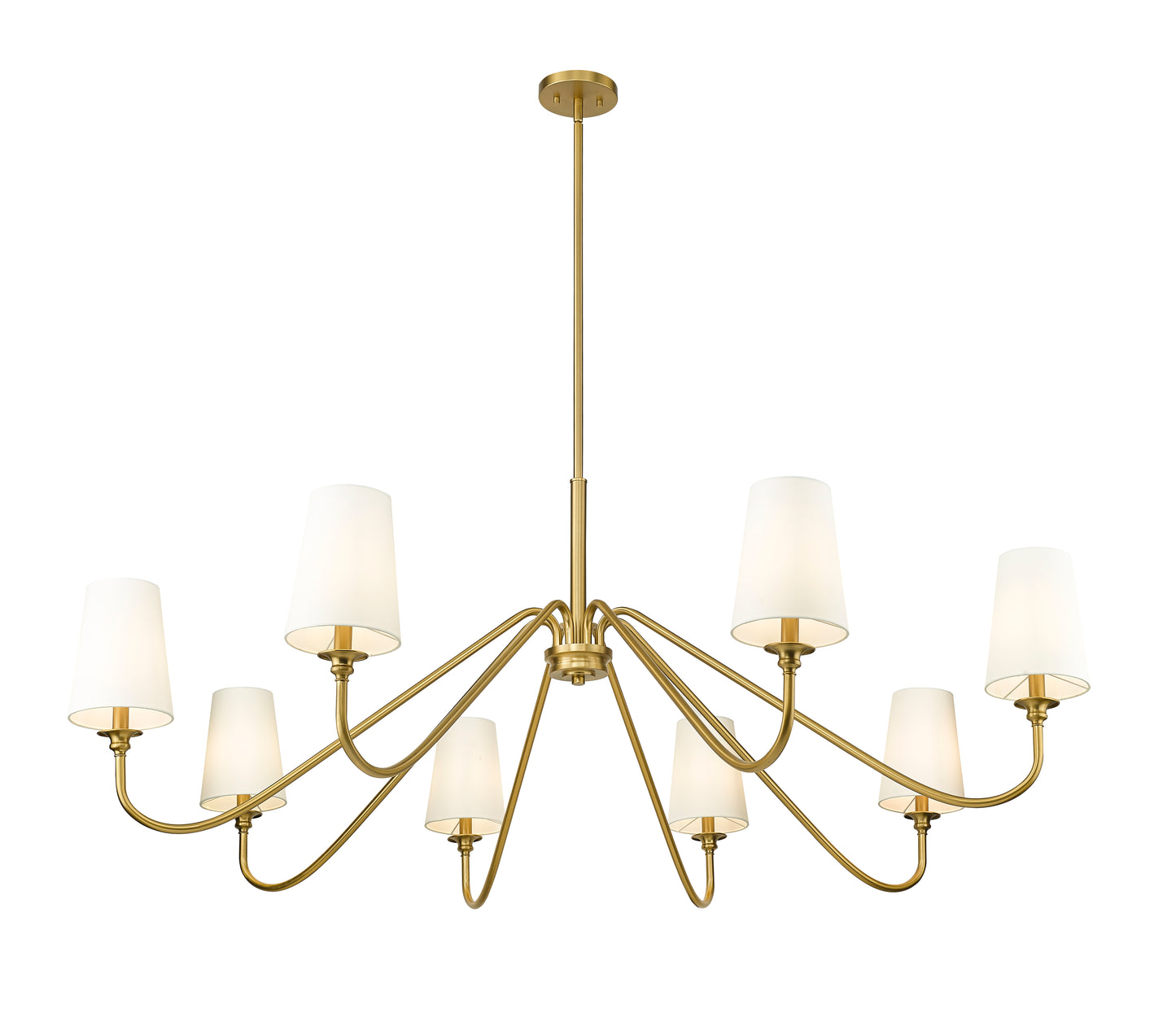 7509-8-60MGLD - Gianna 8 Light 60" Chandelier - Modern Gold