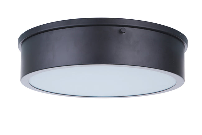 X6713-FB-LED - Fenn 1 Light 13" Wide Flush Mount - Flat Black
