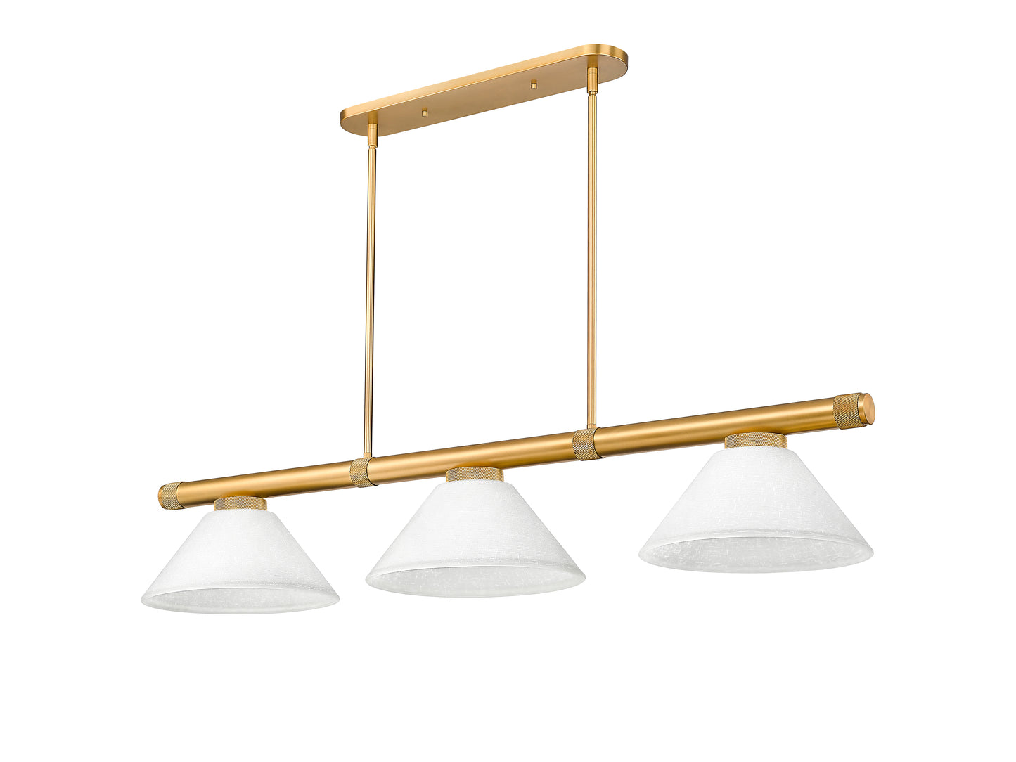 3050-3RB-AWL14 - Vanguard 3 Light 58" Billiard - Rubbed Brass