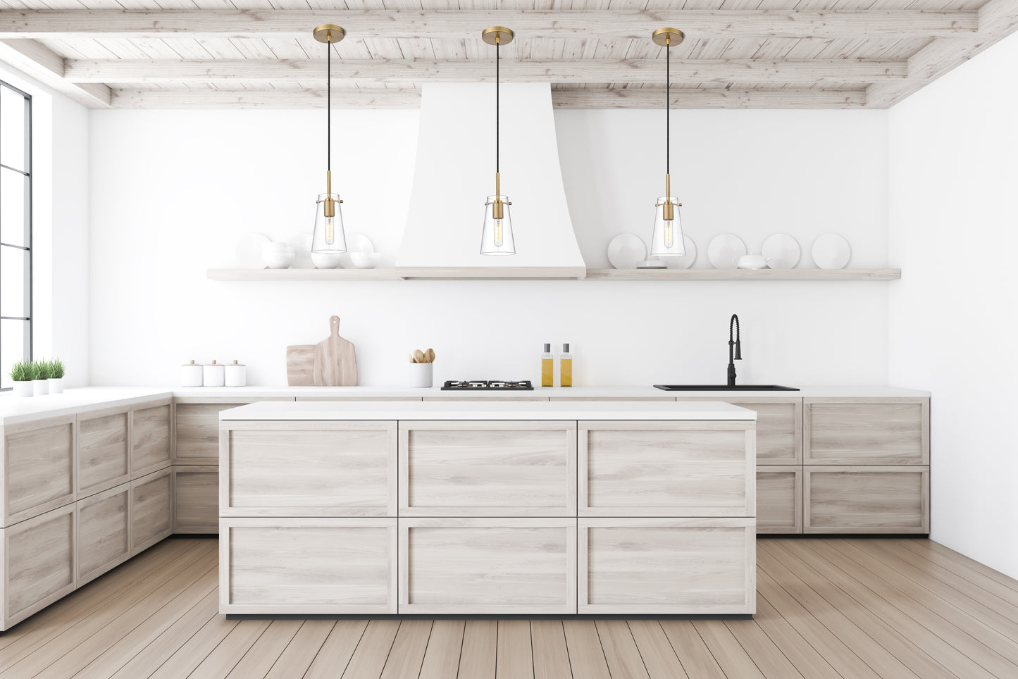 7508MP-MGLD - Kira 1 Light 5" Pendant - Modern Gold