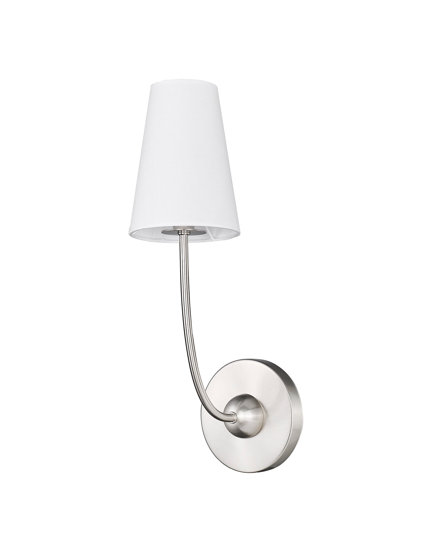 3040-1S-BN - Shannon 1 Light Wall 17" Sconce - Brushed Nickel