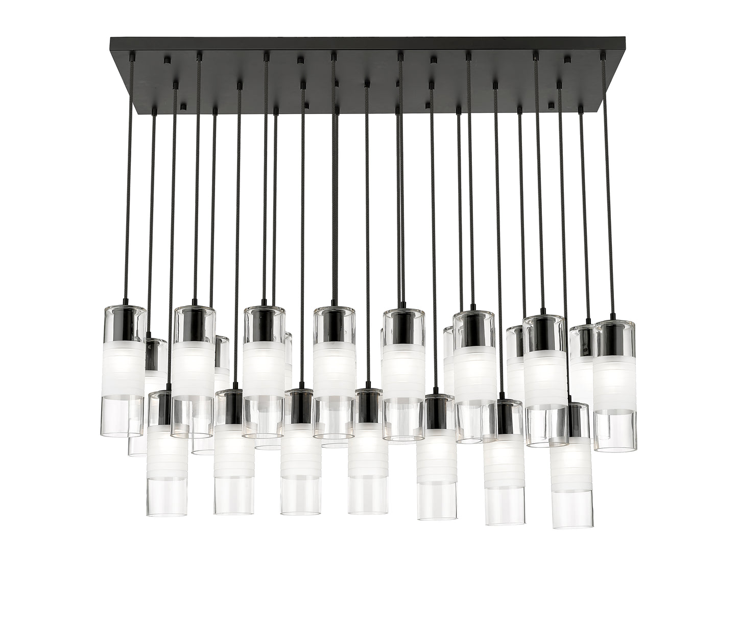 824P-23L-MB - Alton 23 Light Linear 54" Chandelier - Matte Black