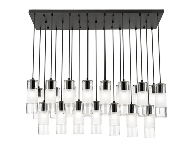 824P-23L-MB - Alton 23 Light Linear 54" Chandelier - Matte Black