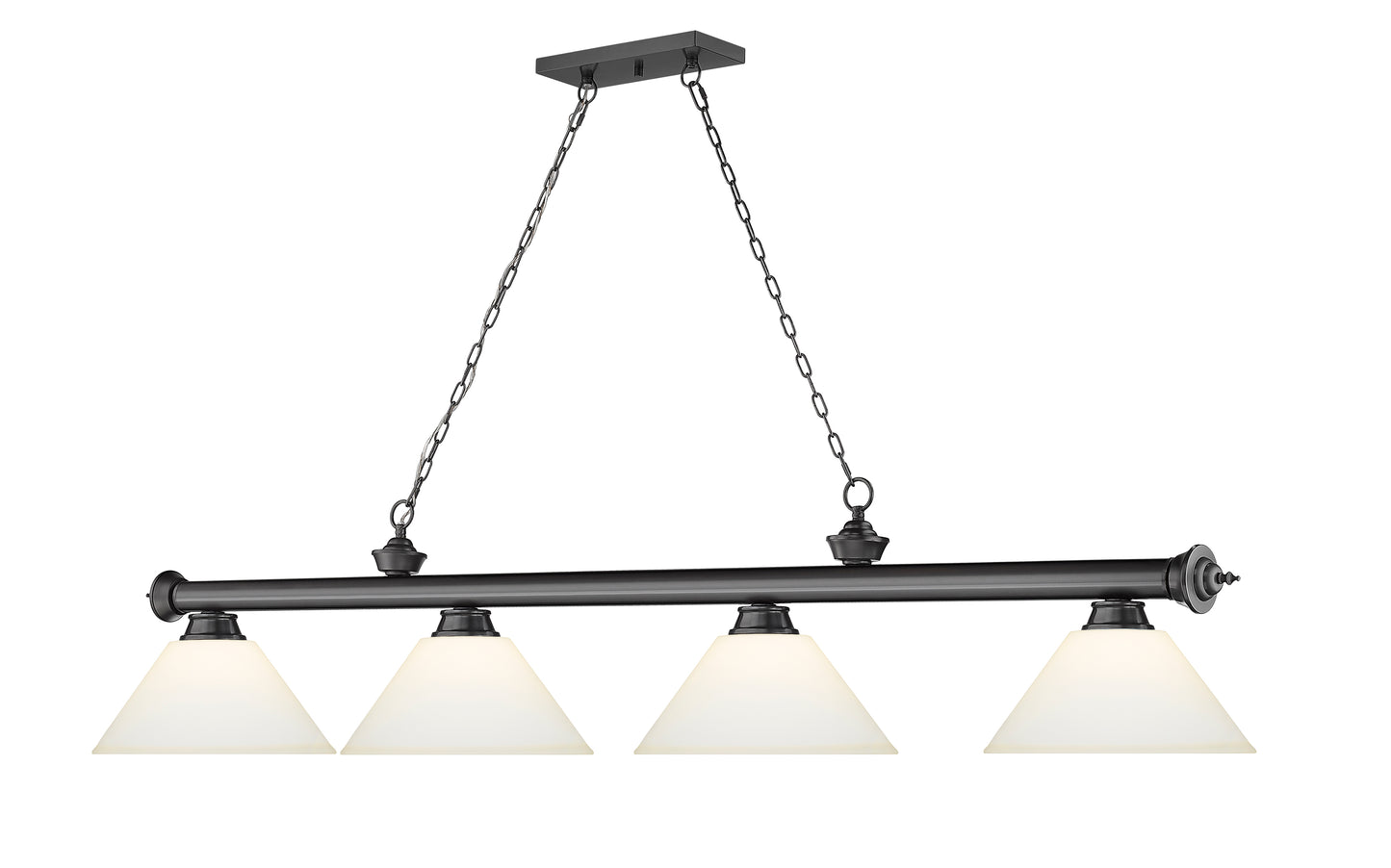 2306-4BP-AMO14 - Cordon 4 Light 81" Billiard - Bronze Plate