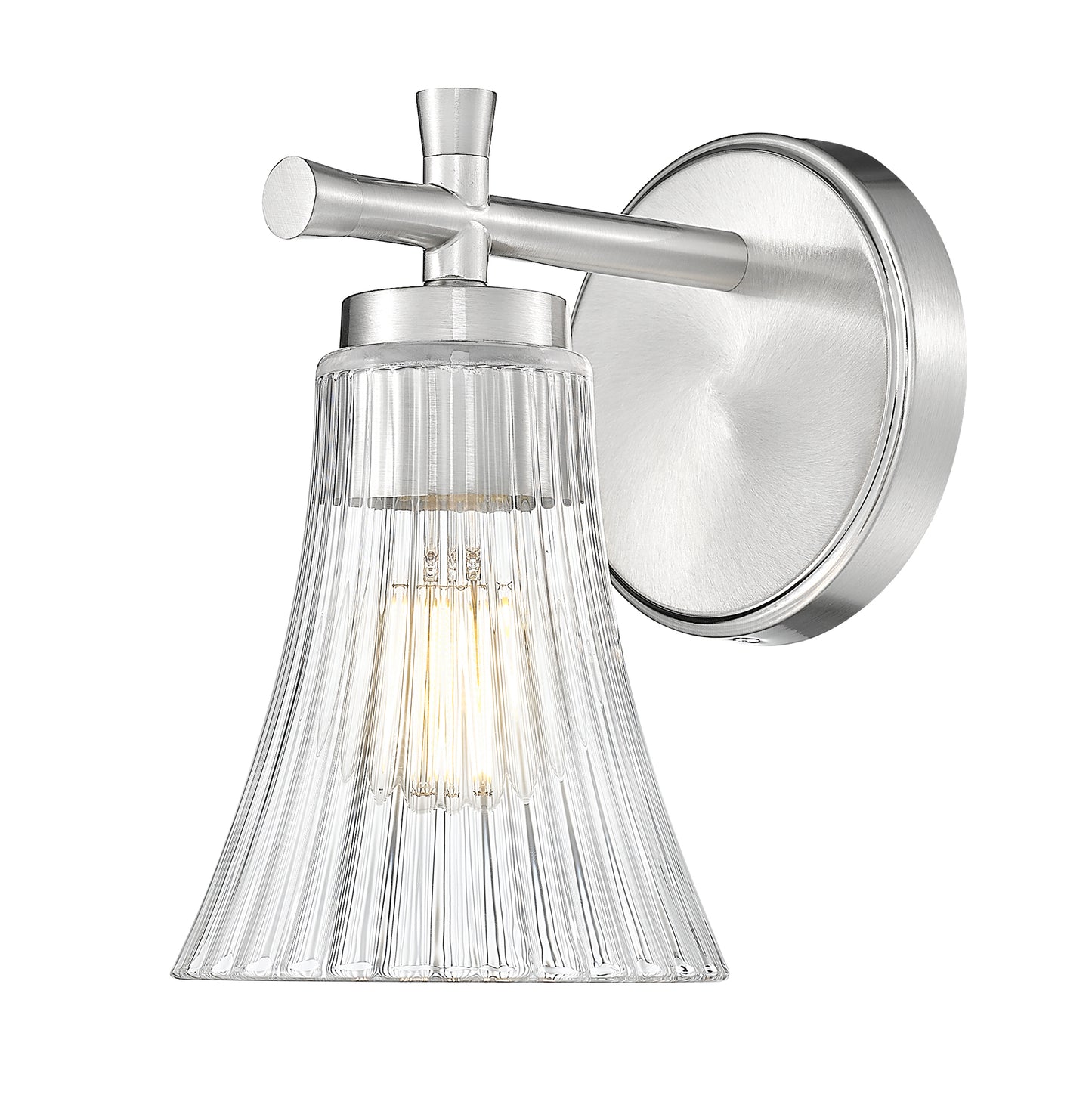 7519-1S-BN - Belle 1 Light Wall 8" Sconce - Brushed Nickel