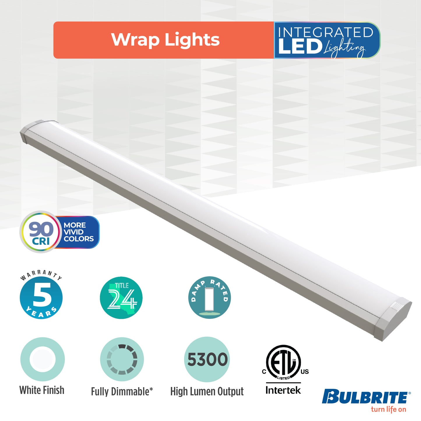 773502 - 48" Dimmable LED Utility Ceiling Light - 32 Watt - Adjustable CCT