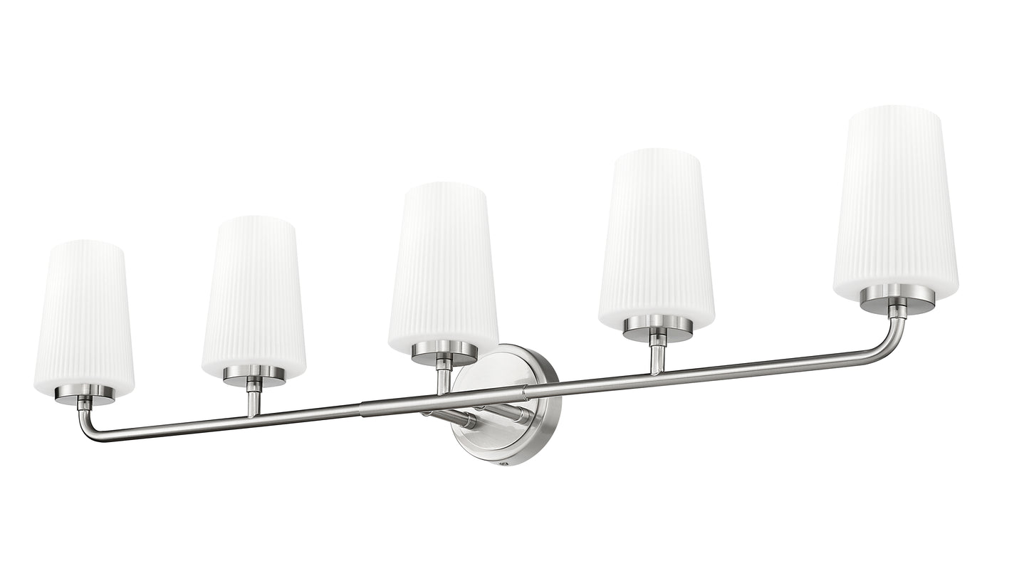 7005-5V-BN - Montford 5 Light 40" Vanity - Brushed Nickel