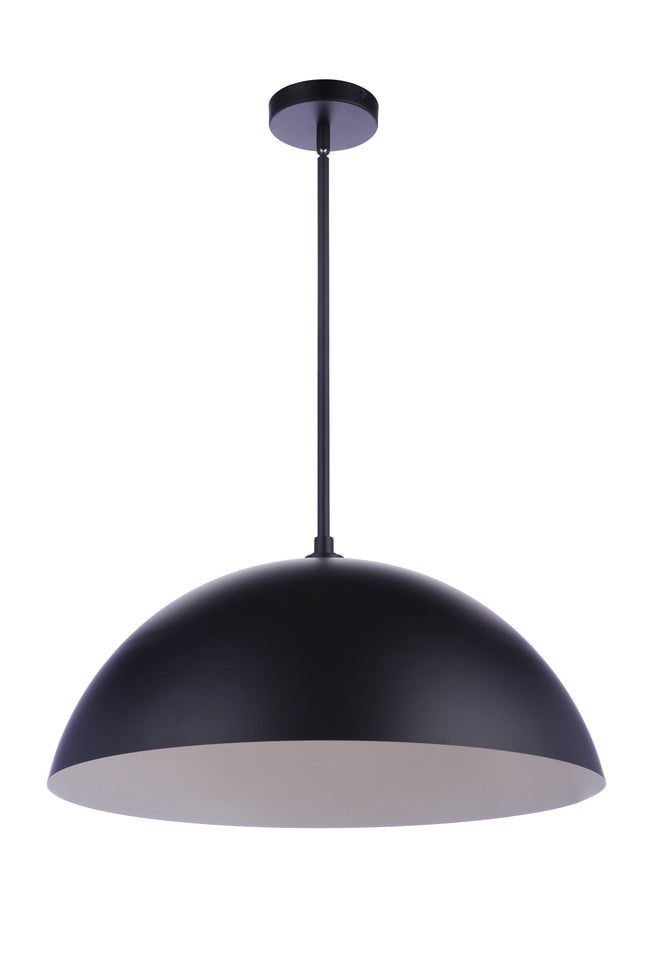 P1000FB-LED - Sculptural Statement Pendants 1 Light 23" Wide Pendant - Flat Black