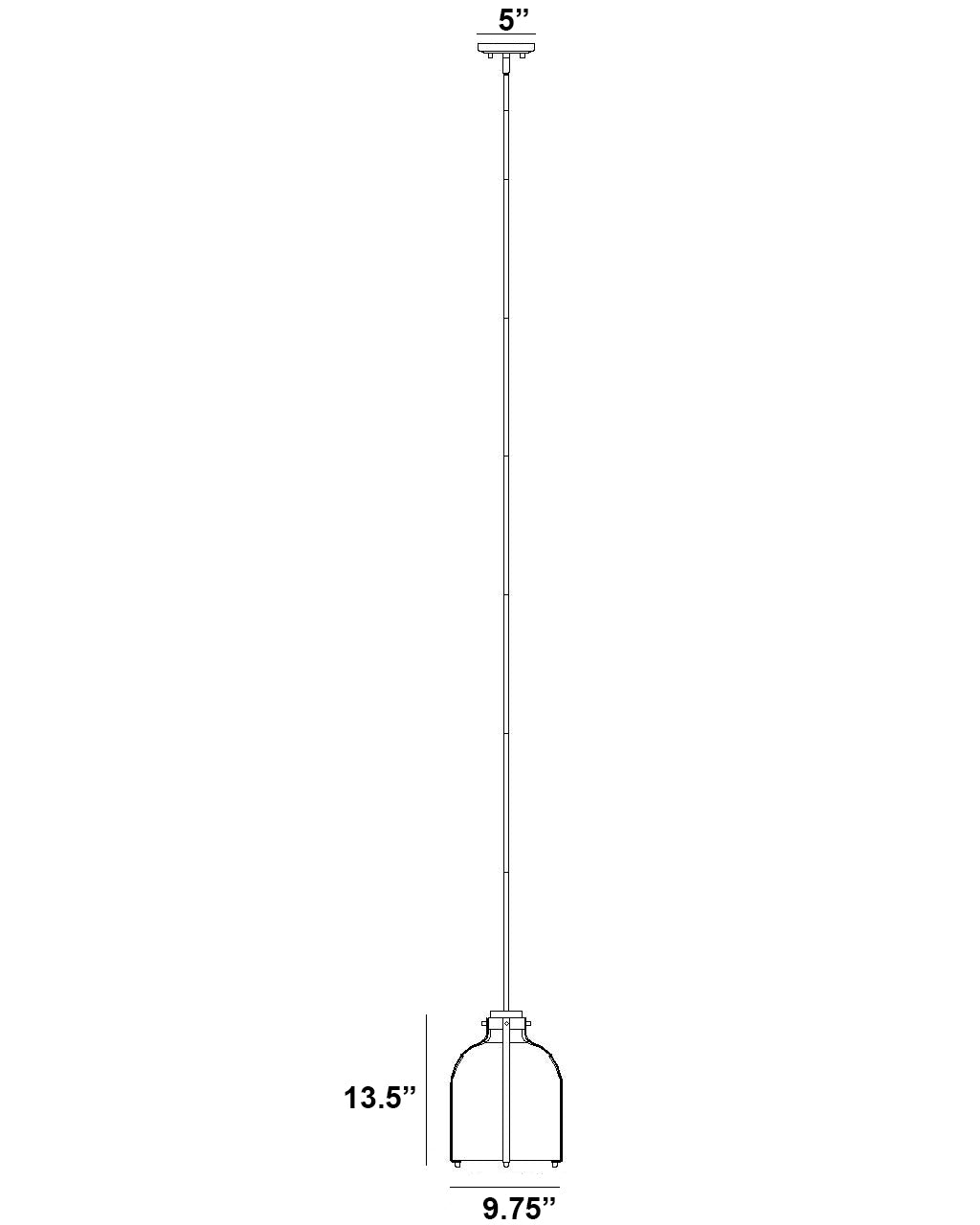 818-9RB - Pearson 1 Light 10" Pendant - Rubbed Brass