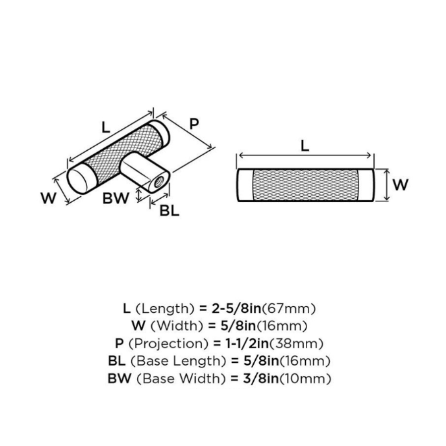 BP36556G10ORB-10PACK - Bronx 5/8" Bar Cabinet Knob - Satin Nickel/ Oil Rubbed Bronze