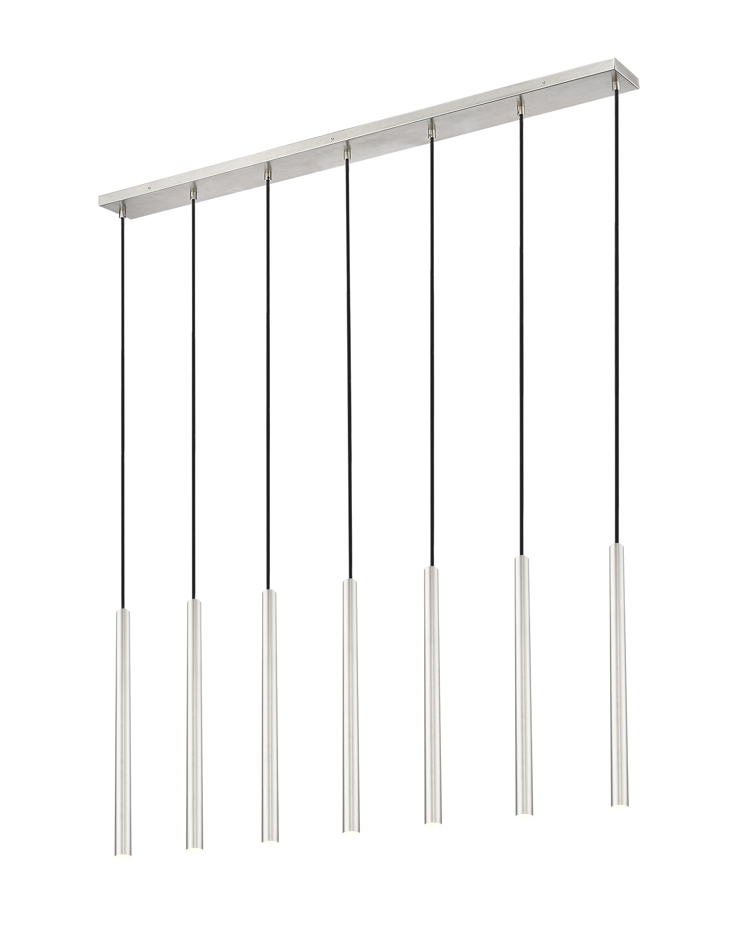 919MP24-7L-BN-LED - Forest 7 Light Linear 54" Chandelier - Brushed Nickel