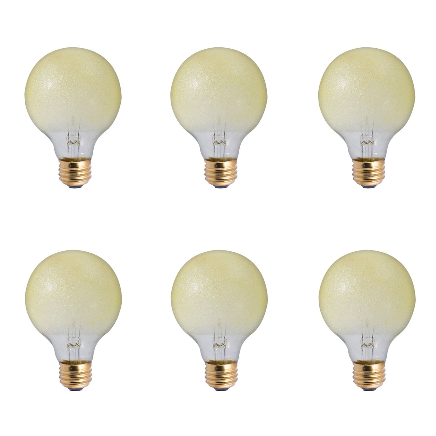 144015 - Dimmable Amber Ice G25 Incandescent Light Bulb - 40 Watt - 6 Pack