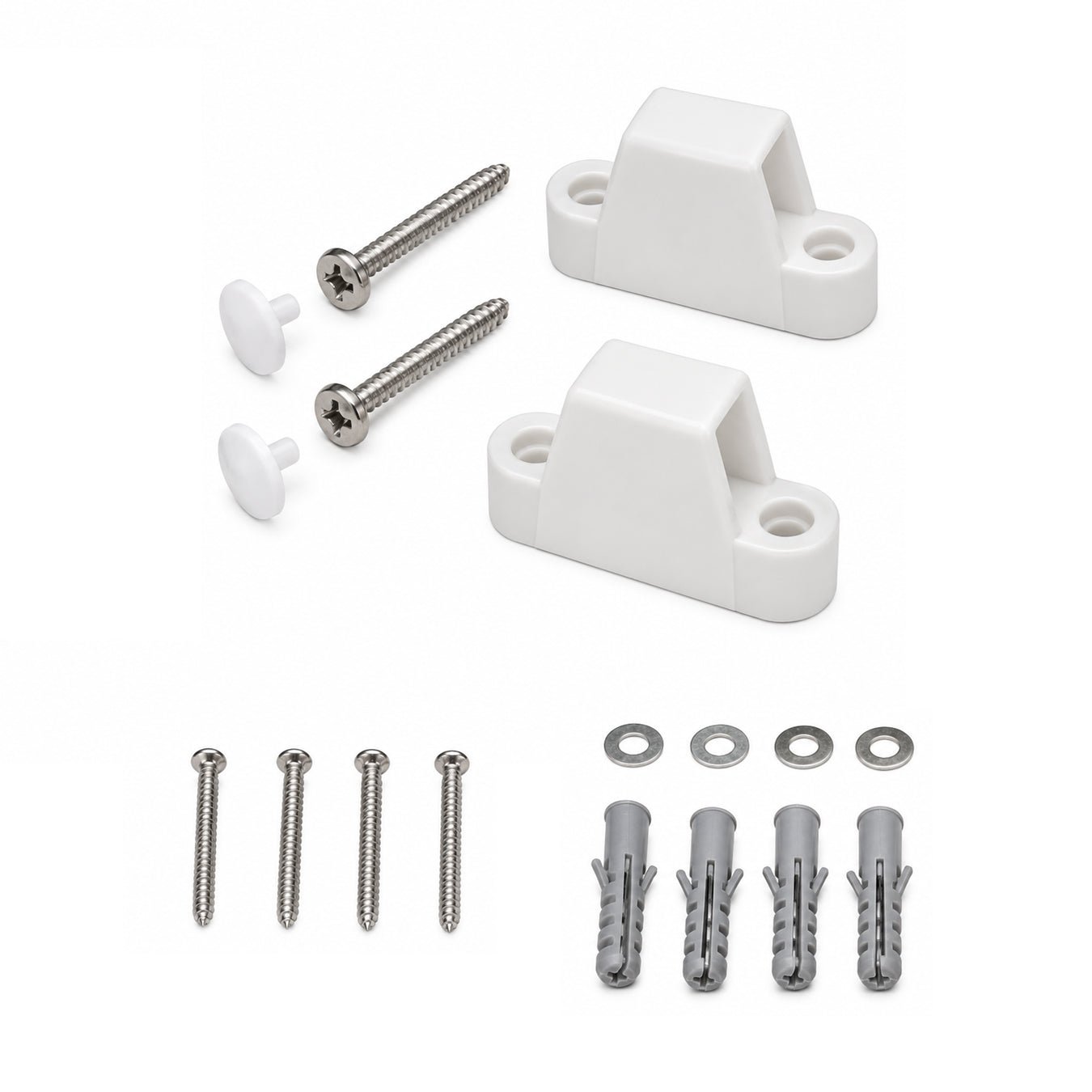 THU742#01-A Toilet Mounting Hardware - Cotton White