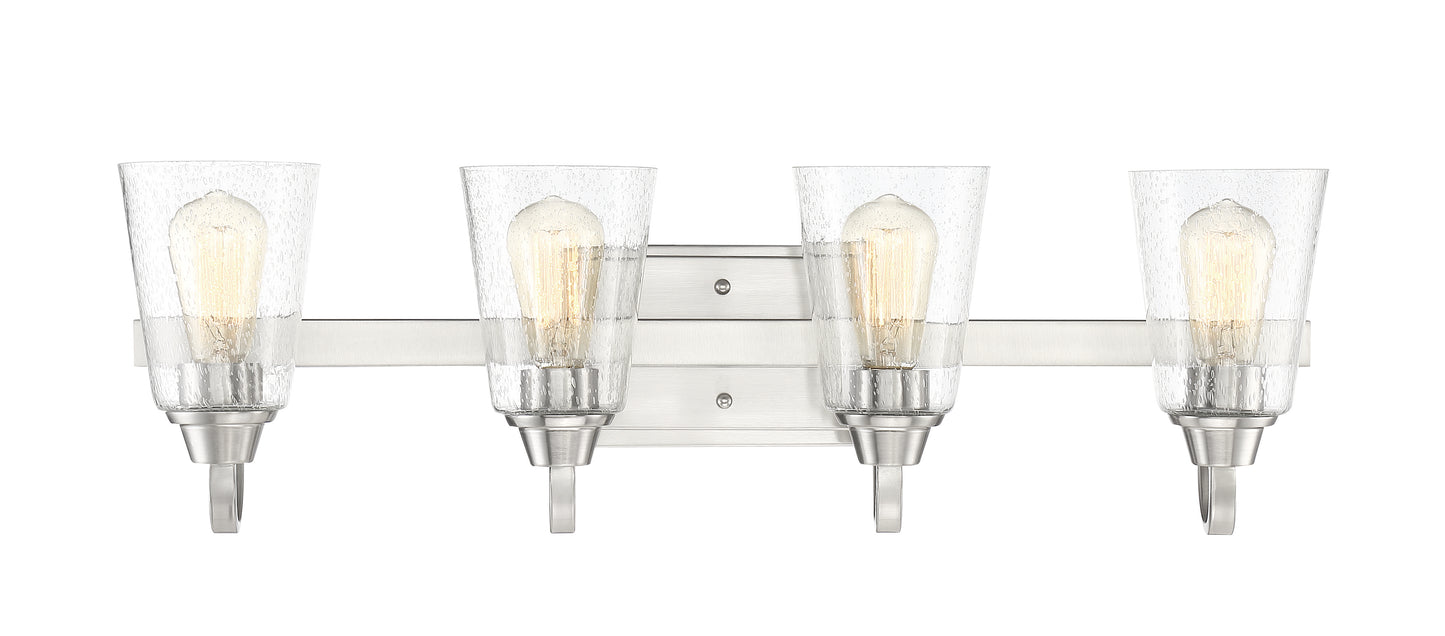 41904-BNK-CS - Grace 4 Light 28" Wide Vanity Light - Brushed Nickel